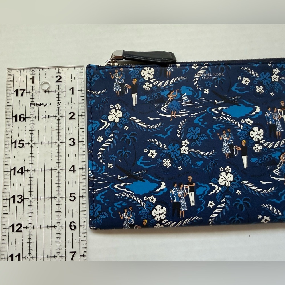 Michael Kors Prescott Tropical Welcome Print Leather pouch - Picture 9 of 9